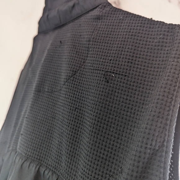 Nike Vest Womens Medium Black Jacket Windbreaker Vtg 90s Y2K Cycling Golf Zip In - Picture 11 of 16